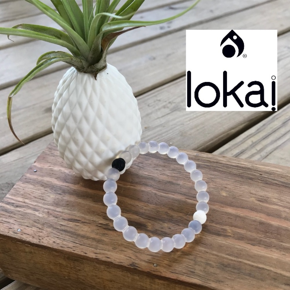 Lokai Bracelet Clear White Mud Water
